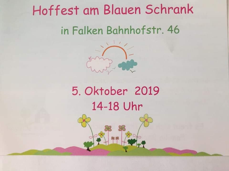 Großes Hoffest beim blauen Schrank am 5 Oktober 2019